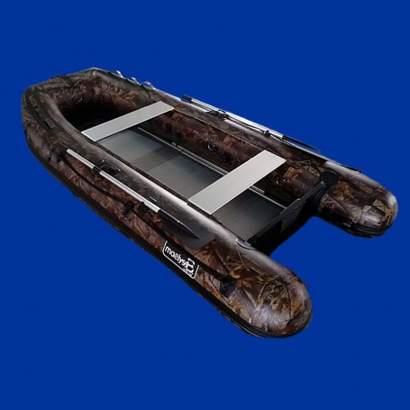 Bateau Pneumatique 330cm 4 Places - Gonflable PVC - Pagaies & Pompe Incluses - Pêche/Camping