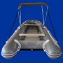 Annexe bateau pneumatique Arctique 400 plancher alu de 4.00m et de couleur gris arctique  en PVC 1.2mm, bimini