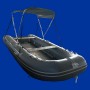 Annexe bateau pneumatique Arctique 400 plancher alu de 4.00m et de couleur gris arctique  en PVC 1.2mm, bimini