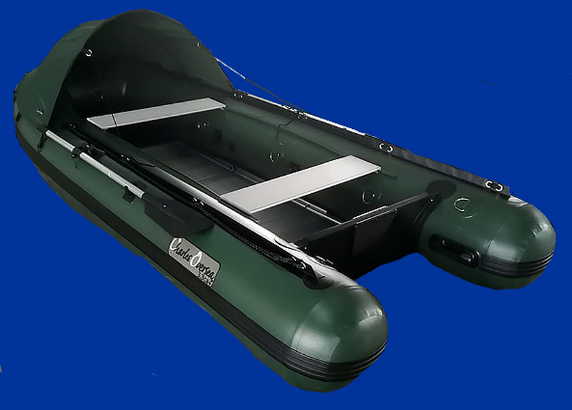 bateau pneumatique vert 3.3ca+ charles oversea pvc 1.2mm