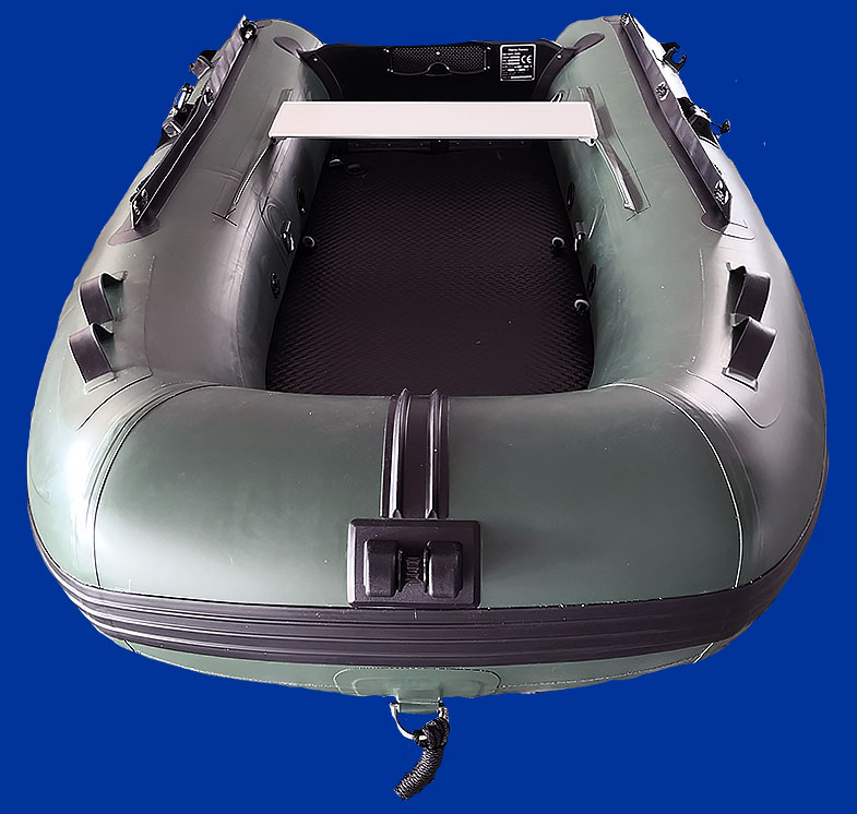 Bateau pneumatique 2.4ci fond gonflable kaki vert