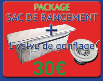 Package sac sous le banc et valve